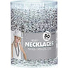 Amscan Metallic Oval Bead Party Necklaces 50 Ct 30" Silver - Lootquake