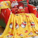 1 manta navideña de felpa, suave y cómoda, ideal para sofá, oficina, cama, camping, viajes, regalo de Navidad.