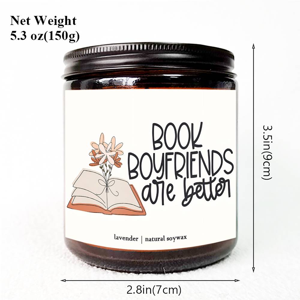 Sweet Book Lover Gift For Bookworm Bestfriend Her Him Gf Bf Girl Boy Women Man Gag Fun Cool Trendy Stuff Birthday Christmas Thanksgiving Anniversary Graduation Idea 2024 Unique Ornament Decor Lavender Scented Candle Small Box