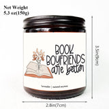 Sweet Book Lover Gift For Bookworm Bestfriend Her Him Gf Bf Girl Boy Women Man Gag Fun Cool Trendy Stuff Birthday Christmas Thanksgiving Anniversary Graduation Idea 2024 Unique Ornament Decor Lavender Scented Candle Small Box