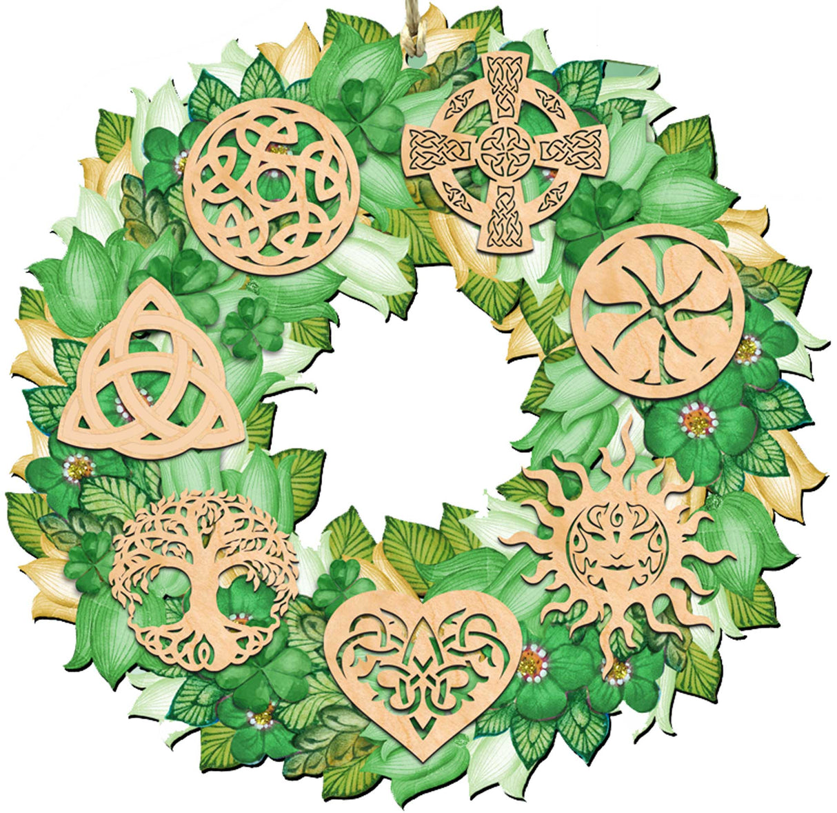 Irish Celtic Wreath Holiday Door Decor by G. DeBrekht - Celtic Decor - 8185319H