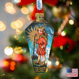Shepherd Boy Drop Glass Ornament by G. DeBrekht - Nativity Holiday Decor - 73541