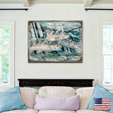 Catch the Rainbow Trout Wooden Wall Art by J. Bergsma - Nature Wildlife Decor  - 8592674BP-JB