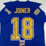 Autographed/Signed Charlie Joiner HOF 96 San Diego Royal Blue/Yellow Football Jersey JSA COA