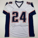 Autographed/Signed Stephon Gilmore New England White Football Jersey PSA/DNA COA