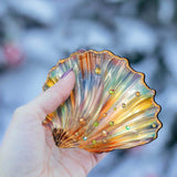 Coastal Christmas Decor - Rainbow Shell Wooden Ornaments by G.Debrekht Coastal Holiday Decor - 8688196