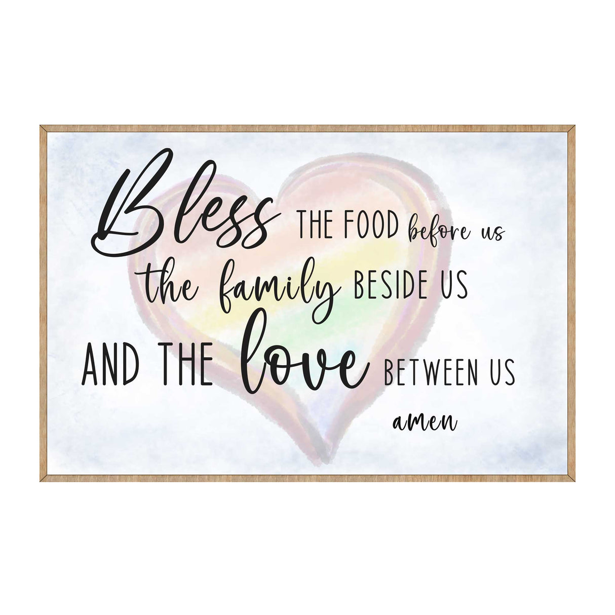 Bless the Food Before Us - Wooden Kitchen Blessing - Verse Wall Decor - Contemporary Decor - Script Wall Art - Meal Prayer Sign - 310333