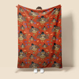 1pc Thanksgiving Turkey Print Flannel Blanket, Soft Warm Throw Blanket Nap Blanket For Couch Sofa Office Bed Camping Travel, Multi-purpose Gift Blanket For All Season