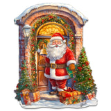Knocking the door Santa Holiday Door Decor  by G. Debrekht - Christmas Decor - 8611044H
