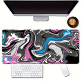 Alfombrilla de ratón grande para juegos, base de goma antideslizante, lavable, diseño de grafiti abstracto, ideal para el trabajo, juegos y la oficina.