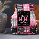 Cool Mimi Gift Idea - 1pc Mimi Throw Blanket for Grandma - Best Sofa Blanket for Grandchildren