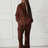 Women's Fashionable Casual Solid Color Long Sleeved Sweatshirt Set - Lootquake