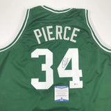 Camiseta de baloncesto verde Boston de Paul Pierce autografiada y firmada por Beckett BAS COA