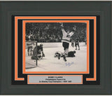 Framed Autographed/Signed Bobby Bob Clarke B&W Philadelphia Flyers 16x20 Hockey Photo JSA COA