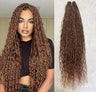 36" Boho Blonde Braids Wig | 360 Full Lace | Curly Ends | Goddess Locs Accents