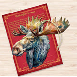 Adornos de madera de alce majestuoso de Alaska de G.Debrekht - Decoración navideña con temática de vida silvestre - 8710108-1