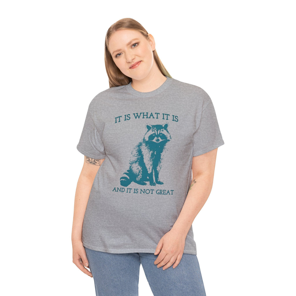 It Is What It Is And It Is Not Great Raccoon Meme Shirt – Vintage Funny Sarcastic Tee