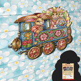 Easter Bunny Train Holiday Door Decor by G. Debrekht - Easter Spring Decor - 8652781H