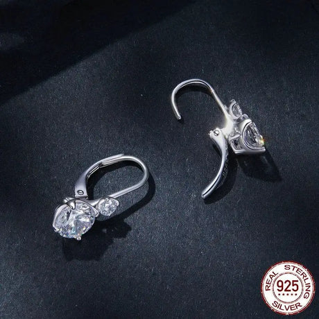 Affordable Luxury Style S925 Sterling Silver 1 Karat Moissanite Ear Clip - Lootquake