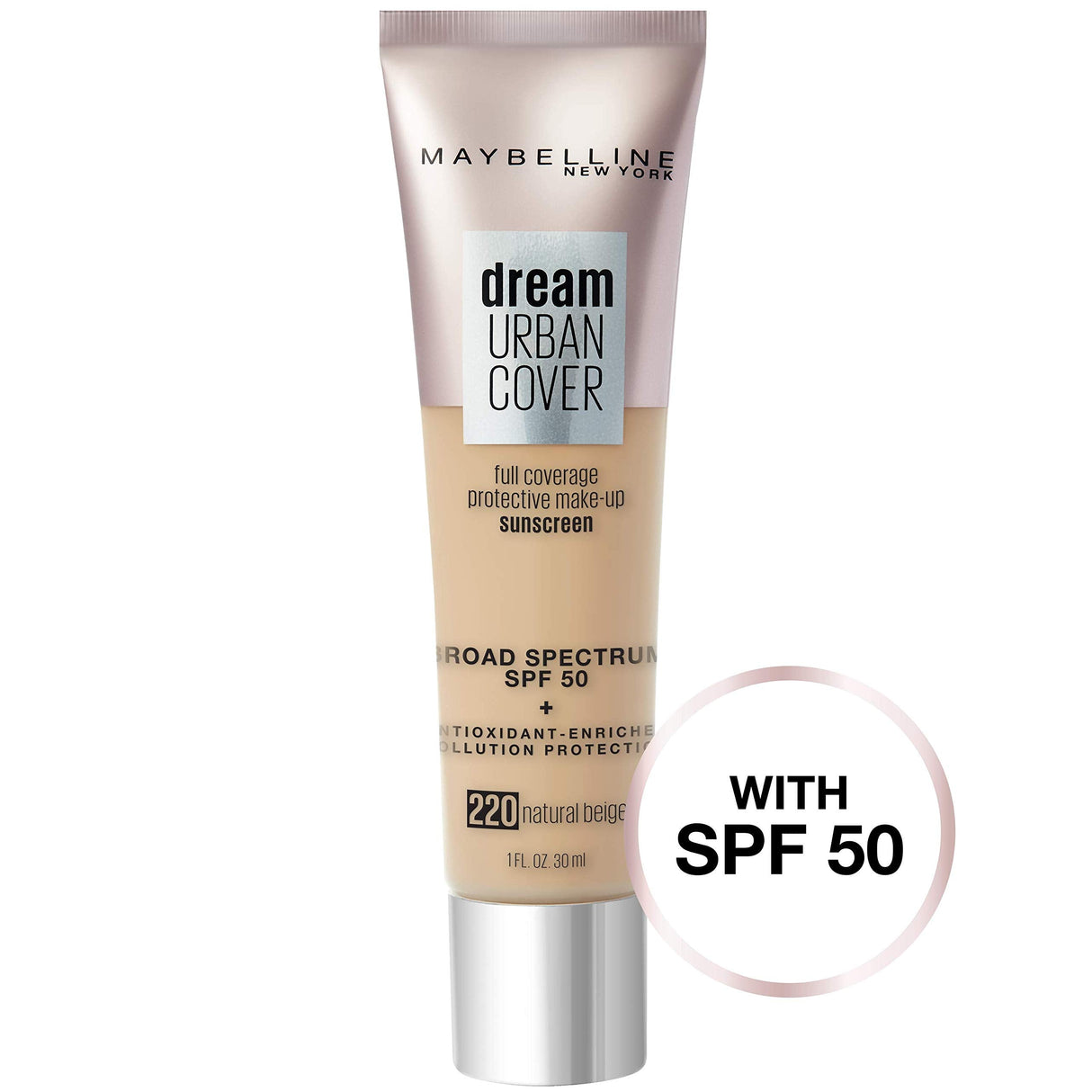 MAYBELLINE Dream Urban Flawless Coverage Foundation, SPF 50