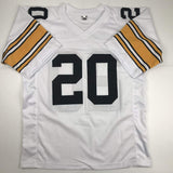 Autografiado / firmado Rocky Bleier 4x SB Champ Pittsburgh camiseta de fútbol blanca JSA COA