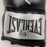Guante de boxeo Everlast negro imperfecto autografiado/firmado de Mike Tyson, holograma del atleta, COA