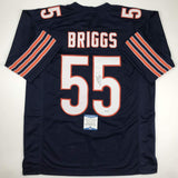 Camiseta de fútbol azul de Chicago de Lance Briggs autografiada/firmada Beckett BAS COA