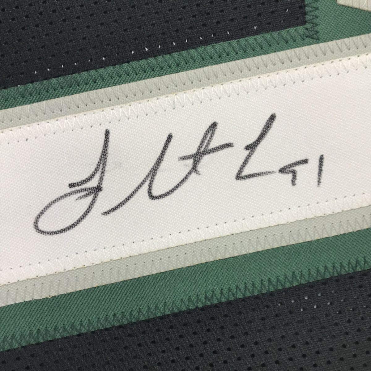 Camiseta de fútbol americano de Filadelfia, negra, enmarcada, autografiada y firmada por Fletcher Cox (35 x 39), JSA COA