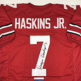 Autographed/Signed Dwayne Haskins Jr. Ohio State Red College Football Jersey JSA COA