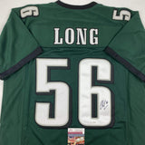 Camiseta de fútbol verde de Filadelfia autografiada/firmada por Chris Long (JSA COA)