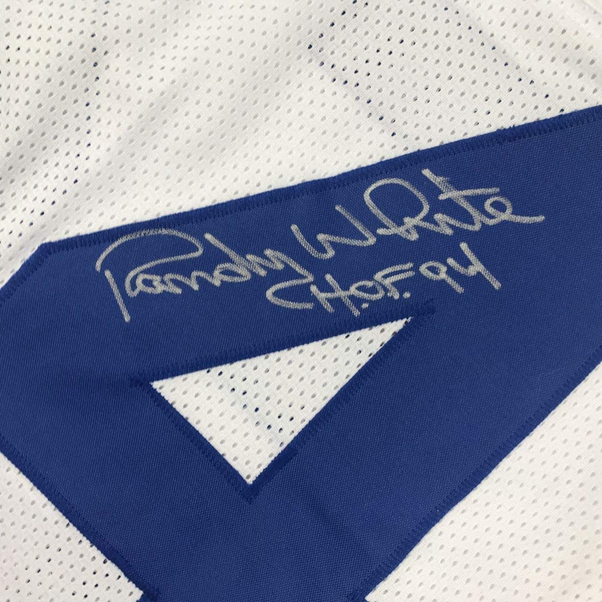 Camiseta de fútbol americano Dallas White autografiada/firmada por Randy White HOF 94 JSA COA