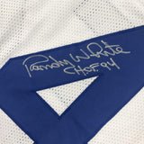 Camiseta de fútbol americano Dallas White autografiada/firmada por Randy White HOF 94 JSA COA