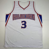 Autographed/Signed Allen Iverson Philadelphia White Retro Basketball Jersey JSA COA