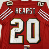 Camiseta de fútbol americano roja de San Francisco de Garrison Hearst autografiada/firmada JSA COA