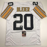 Autografiado / firmado Rocky Bleier 4x SB Champ Pittsburgh camiseta de fútbol blanca JSA COA