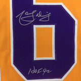 Autographed/Signed Marcel Dionne HOF 92 Los Angeles LA Yellow Hockey Jersey JSA COA