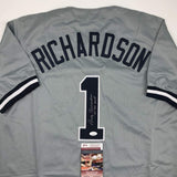Autographed/Signed Bobby Richardson 60 WS MVP New York Grey Baseball Jersey JSA COA