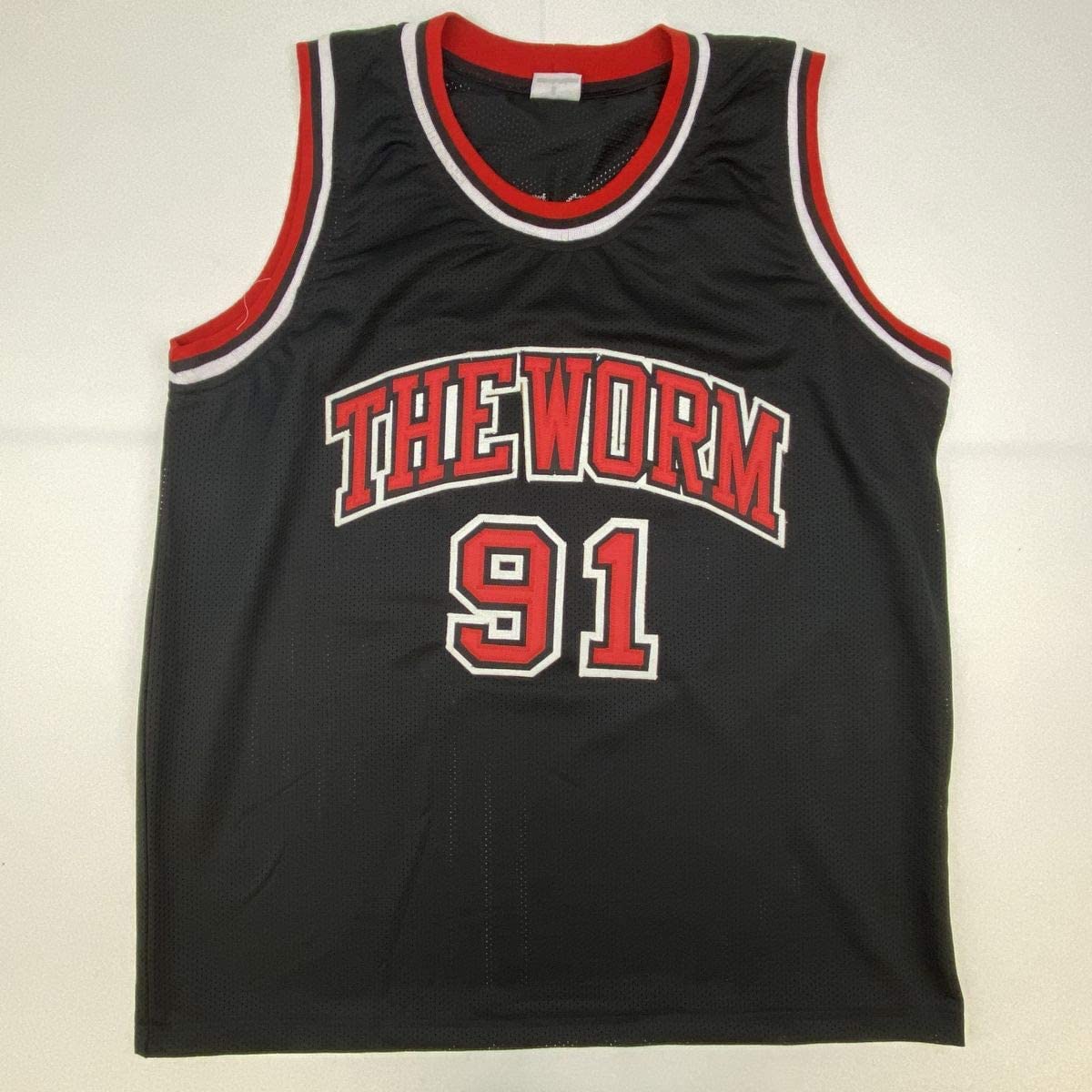 Camiseta de baloncesto negra de Chicago autografiada y firmada por Dennis Rodman (JSA COA)