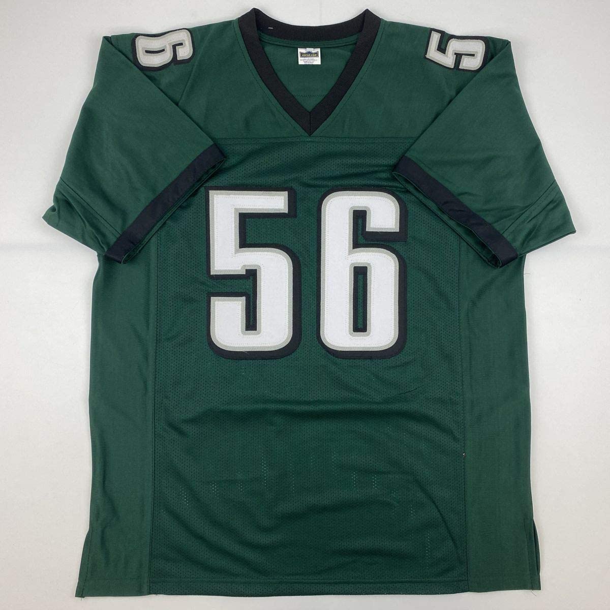 Camiseta de fútbol verde de Filadelfia autografiada/firmada por Chris Long (JSA COA)