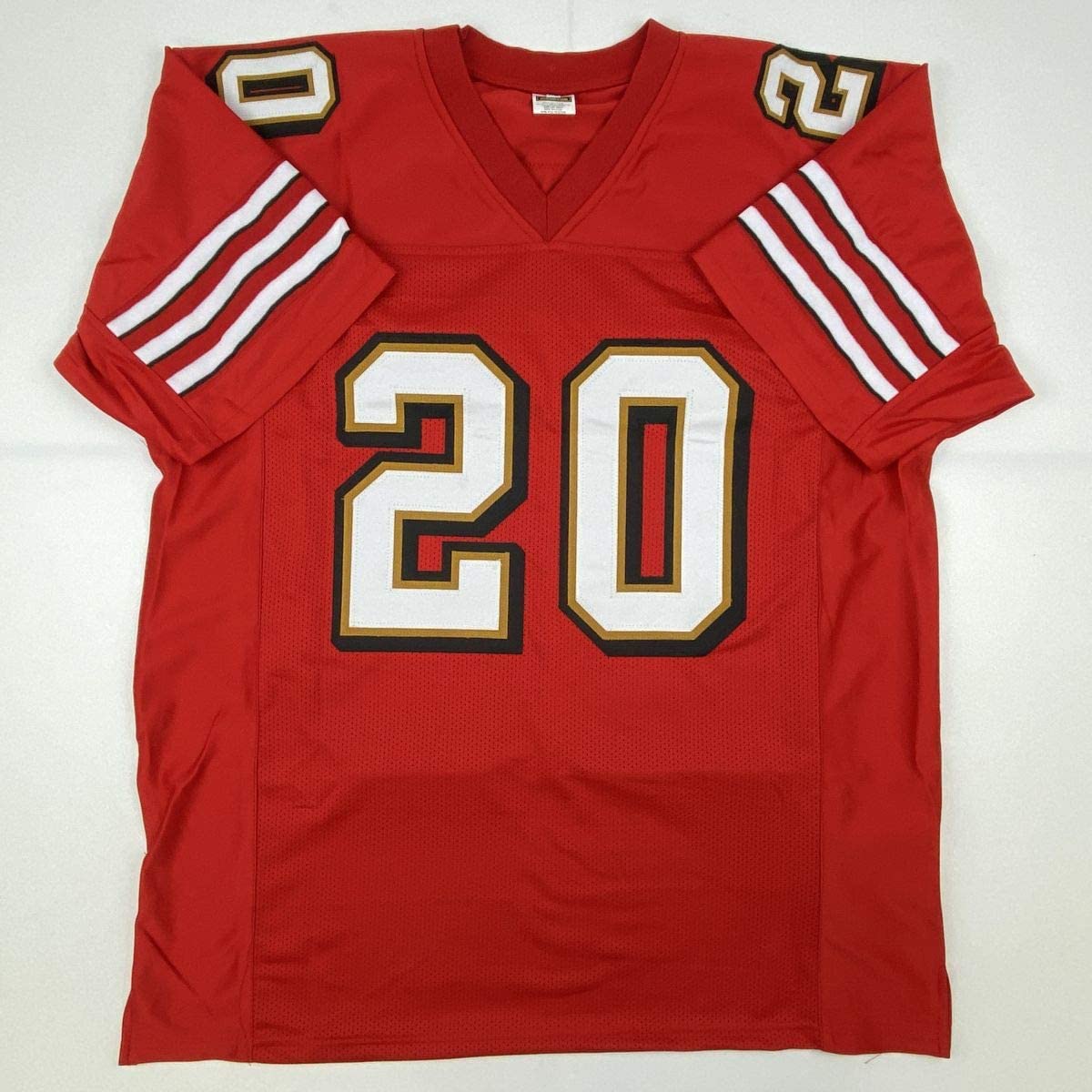 Camiseta de fútbol americano roja de San Francisco de Garrison Hearst autografiada/firmada JSA COA