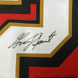 Camiseta de fútbol americano Garrison Hearst, roja de San Francisco, enmarcada, autografiada y firmada, 35 x 39, JSA COA