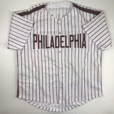 Autographed/Signed Steve Carlton Philadelphia Pinstripe Baseball Jersey JSA COA