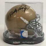 Casco miniatura de fútbol americano de Notre Dame Irish autografiado y firmado por Rudy Ruettiger (JSA COA)