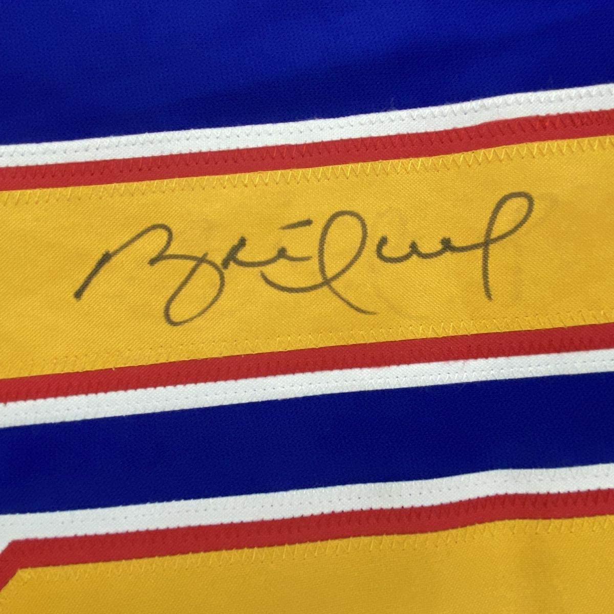 Camiseta de hockey retro azul de St. Louis, autografiada y firmada por Brett Hull, PSA/Certificado de ADN