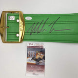Cinturón de campeonato de boxeo WBC verde autografiado/firmado de Mike Tyson (JSA COA)