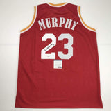 Camiseta de baloncesto roja de Houston de Calvin Murphy autografiada/firmada con certificado de autenticidad de PSA/ADN