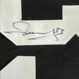 Camiseta de fútbol americano de Pittsburgh, negra, enmarcada, autografiada y firmada por Merril Hoge, 35 x 39, JSA COA