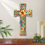 Easter Blossom Wooden Cross by G. Debrekht - Easter Spring Decor - 88165