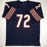 Autographed/Signed William Perry The Refrigerator Chicago Blue Football Jersey JSA COA