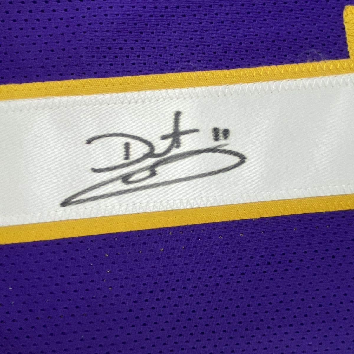 Camiseta de fútbol morado de Minnesota de Daunte Culpepper autografiada/firmada JSA COA